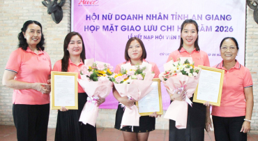 Hội Nữ doanh nhân tỉnh An Giang kết nạp hội viên mới
